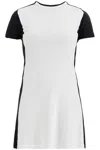Courrèges White And Black Cotton Dress In White