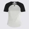 Courrèges Circle Contras T-shirt Woman Black And White In White