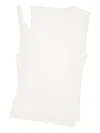 Courrèges Oblique 90`s Rib Top Clothing In White