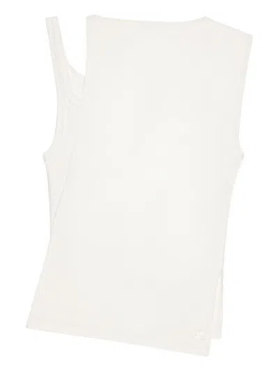 COURRÈGES WHITE ASYMMETRIC TOP