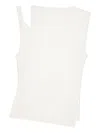 Courrèges Oblique 90`s Rib Top Clothing In White