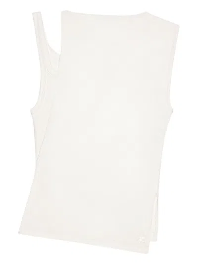 COURRÈGES WHITE ASYMMETRIC TOP