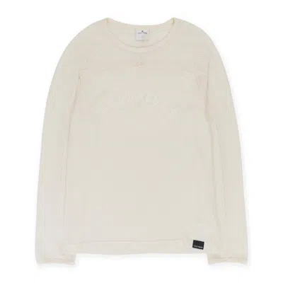 Courrèges White Baseball Printed Mesh Long Sleeve T-shirt