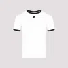 Courrèges Fitted White T-shirt With Contrasting Ribbed Trim In White