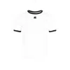Courrèges Fitted White T-shirt With Contrasting Ribbed Trim In White
