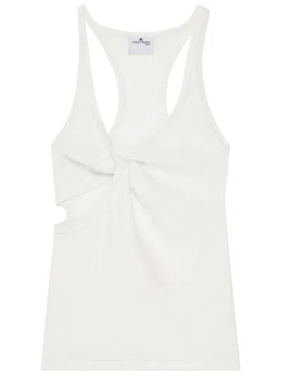 Courrèges White Cotton Blended Top