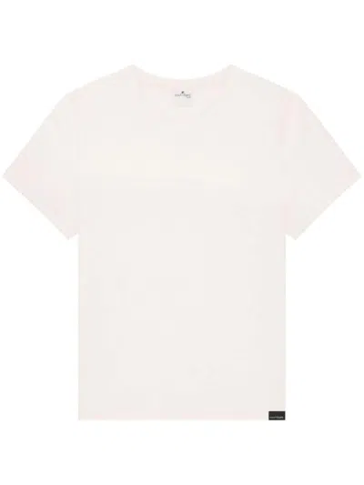 Courrèges Logo-appliqué Cotton T-shirt In White