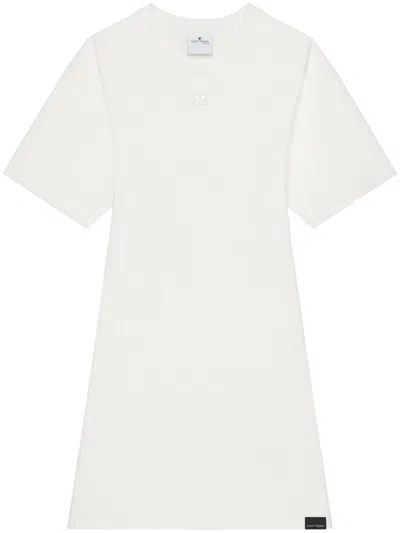 COURRÈGES WHITE COTTON MINI DRESS