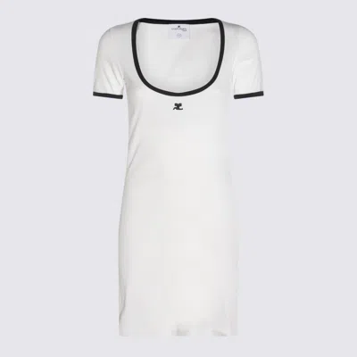 COURRÈGES COURRÈGES WHITE COTTON MINI DRESS