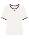 Courrèges T-shirt Heritage Con Bordi A Contrasto In White