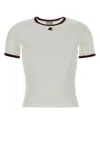 Courrèges Logo Cotton T-shirt In White