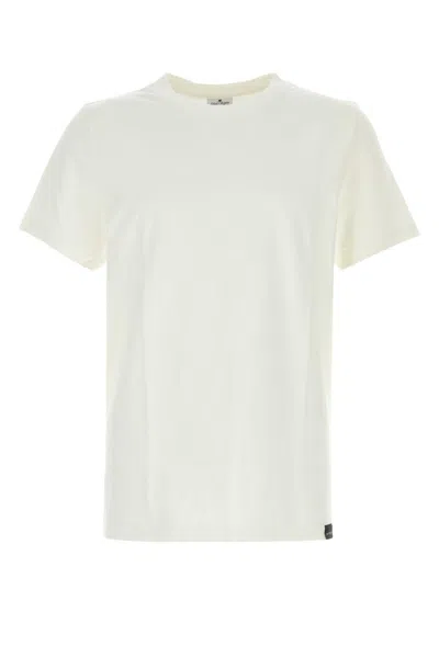 Courrèges White Cotton T-shirt In Heritagewhite