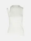 Courrèges White Cotton Tank Top In White