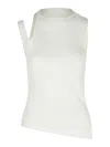 Courrèges White Cotton Tank Top In White