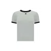 Courrèges Courreges Women Cotton T-shirt With Contrasting Profiles
