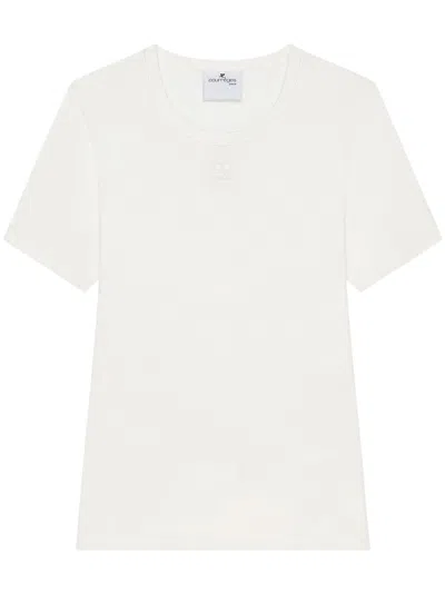 Courrèges White Crew Neck Top