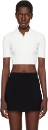 Courrèges Oblique Draped Polywool Mini Skirt In 0001 Heritage White