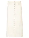 Courrèges Courreges "denim Midi Skirt With Multif In White