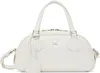 Courrèges White Friday Bowling Leather Bag In 0001 Heritage White