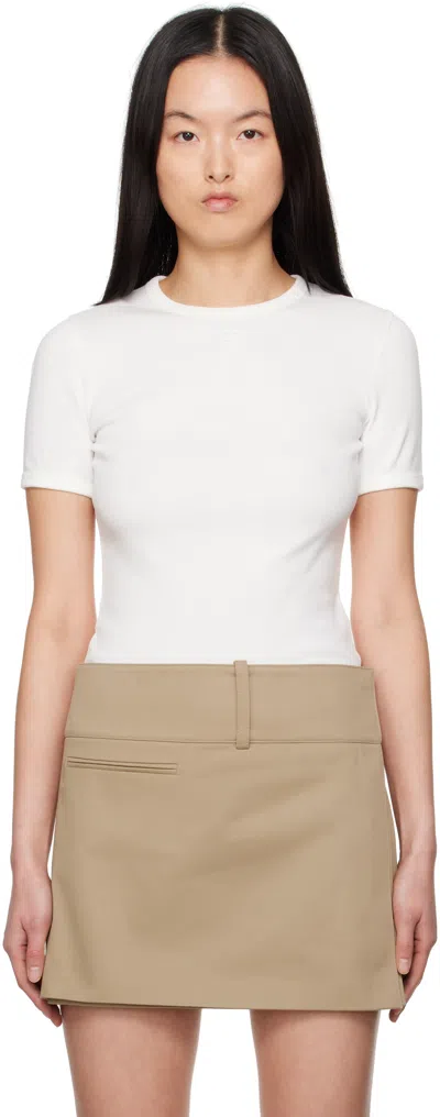 Courrèges White Heritage T-shirt In 0001 Heritage White