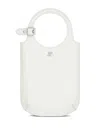 Courrèges Slim Holy Handbag In Smooth Leather In White