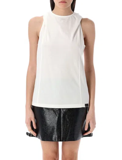 COURRÈGES WHITE HOODED TANK TOP