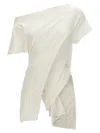 Courrèges White Logo Embroidery Dress In White