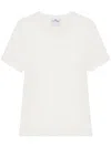 Courrèges Short-sleeved Fitted Top With Boxy Silhouette In White