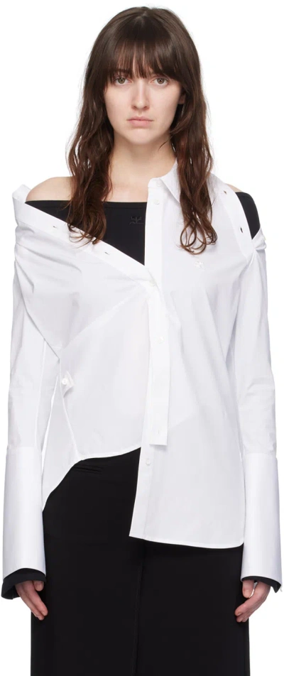 Courrèges White Modular Shirt In 0001 Heritage White