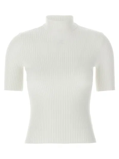 Courrèges White Reedition Rib-knit Sweater