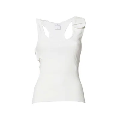 Courrèges 90s Rib Tank Top In White