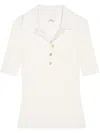 Courrèges Off White Logo-embroidered Ribbed Jumper In White