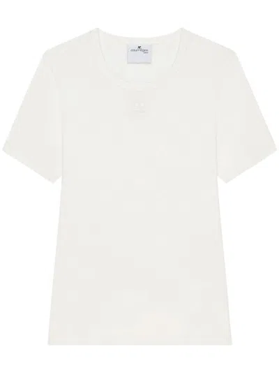 COURRÈGES COURRÈGES WHITE SHORT-SLEEVED CLASSIC T-SHIRT