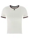 Courrèges White Signature Contrast T-shirt In White