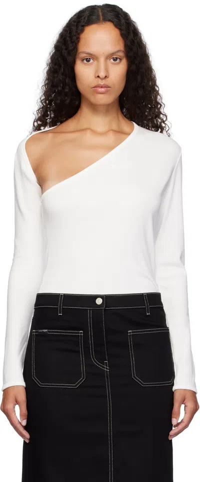 Courrèges White Slash T-shirt In 1 Heritage White