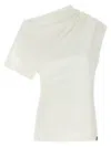 Courrèges Twist Asymetrical T-shirt In White