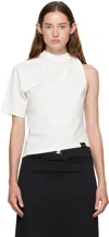 Courrèges White Twist Asymmetrical T-shirt In White