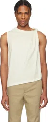 Courrèges White Twist Tank Top In 0001