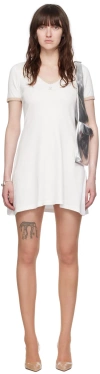 Courrèges White V-neck Minidress In B131 White Her/ Sand