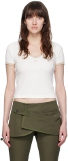 Courrèges T-shirt In B131 White / Sand