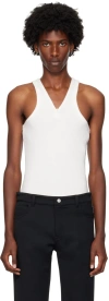 Courrèges White Zipped Tank Top In 0001