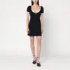Courrèges Holistic Contrast Jersey Mini Dress In Black