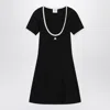 Courrèges Holistic Contrast Mini Dress In Black