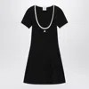 Courrèges Holistic Contrast Mini Dress In Black