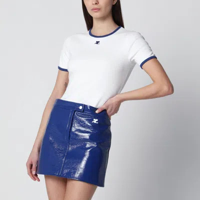 Courrèges White Signature Contrast Trim T-shirt