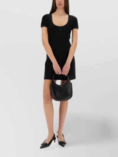 Courrèges Whole Contrast Mini Robe