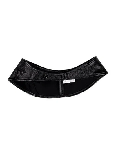 Pre-owned Courrèges Wide Canvas Waist Belt In Black