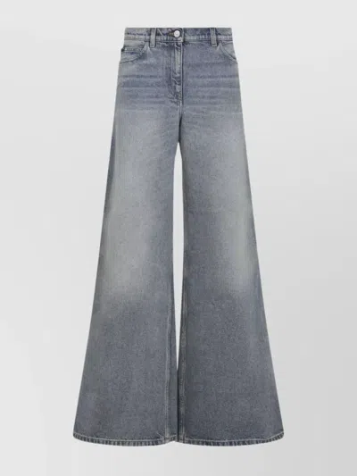 COURRÈGES WIDE-LEG DENIM TROUSERS WITH BELT LOOPS