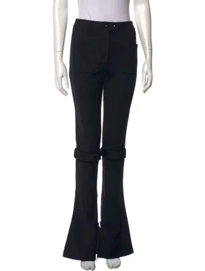 Pre-owned Courrèges Wide Leg Pants In Black