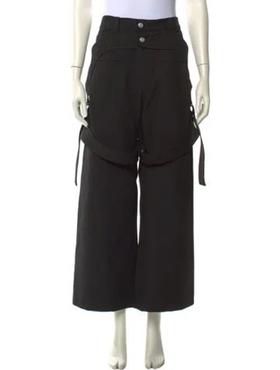 Pre-owned Courrèges Wide Leg Pants In Black